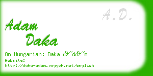 adam daka business card